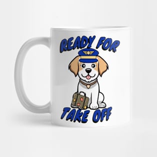 Funny Pilot Happy Dog Mug